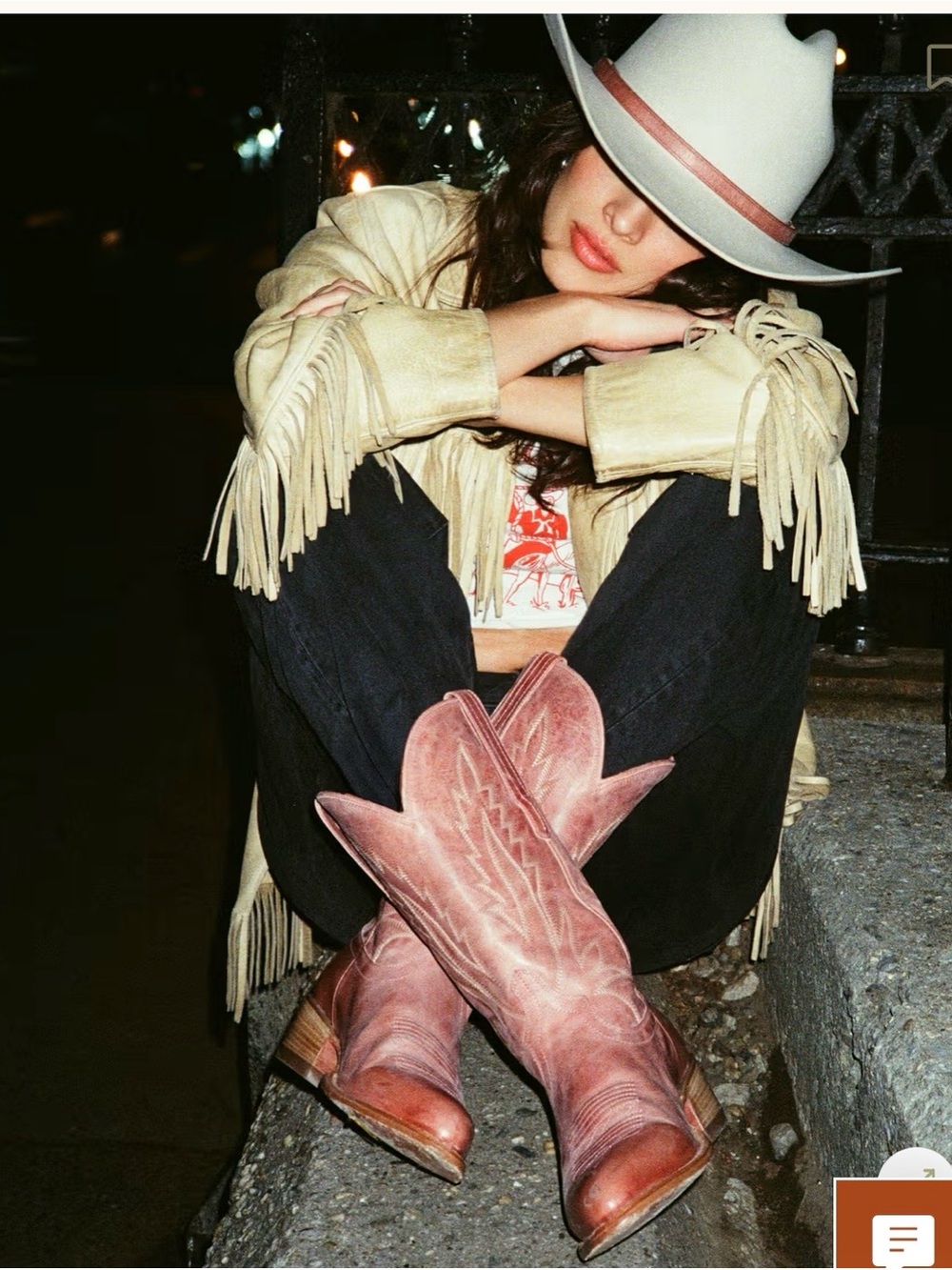 Tecovas “The Jamie” Western Cowgirl Boots -Pink Frost- worn 3 times - Picture 11 of 11